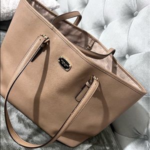Michael kors caramel brown tote bag